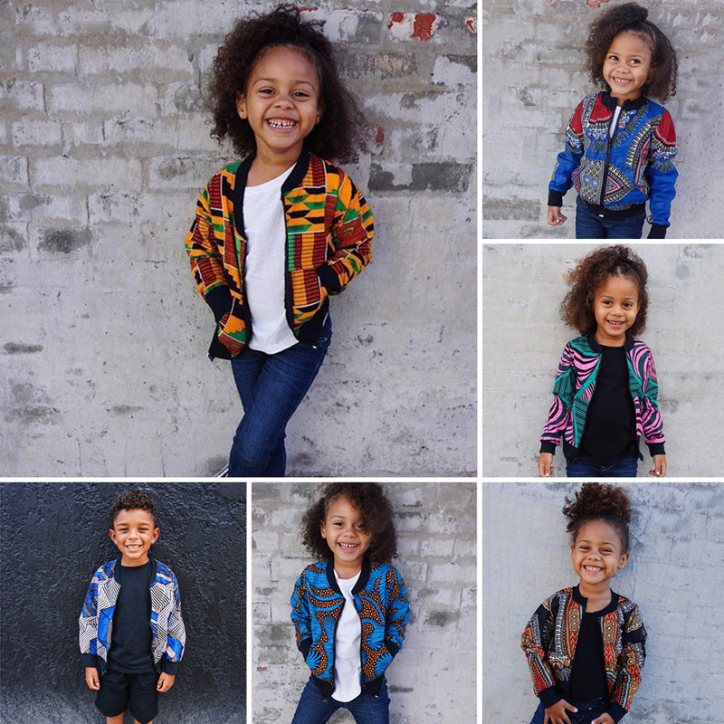 Kinder Bohemian-Print Reißverschlussjacke | Unisex Frühlings- & Herbstjacke | 6 Farben | 90–130cm