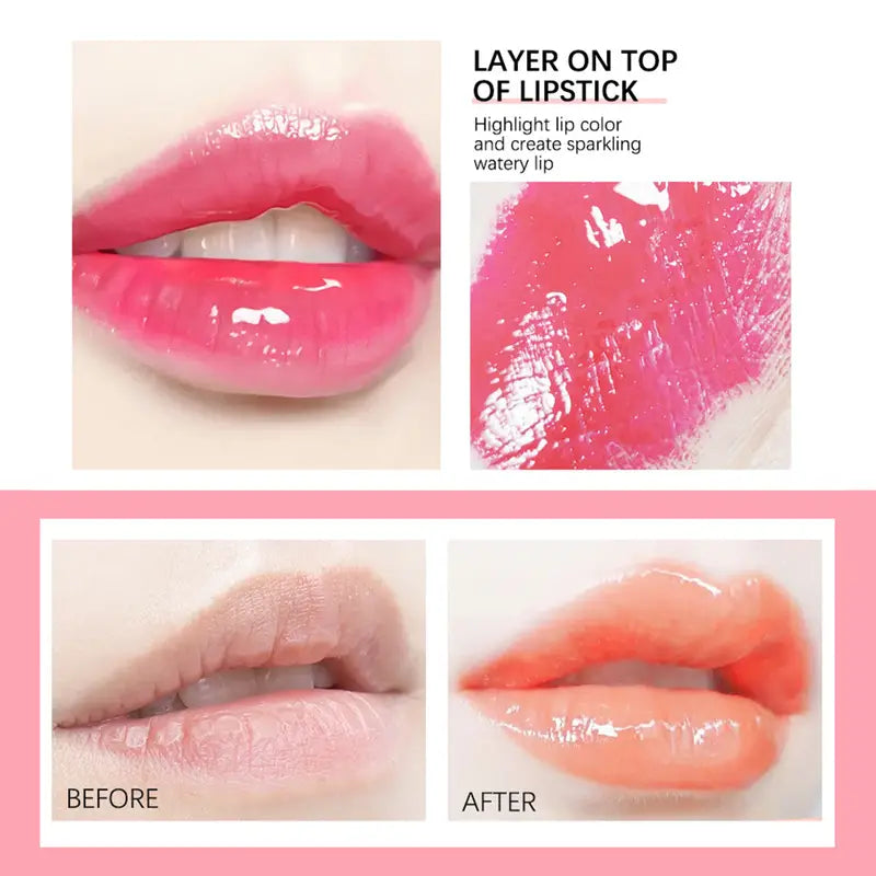 5-Shade Plumping Lip Oil – Hydrating Coconut Oil Lip Gloss