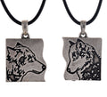 Vintage Wolf Head Pendant Necklace
