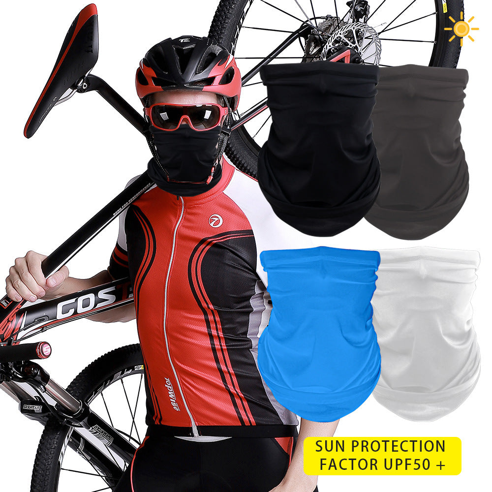 UV Protection Cycling Mask & Ice Silk Headscarf Set