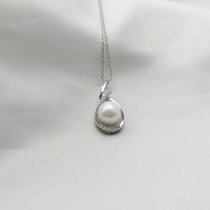 925 Silver Freshwater Pearl Pendant Necklace