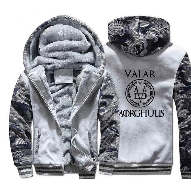 Fleece-Lined Camouflage Zip Hoodie