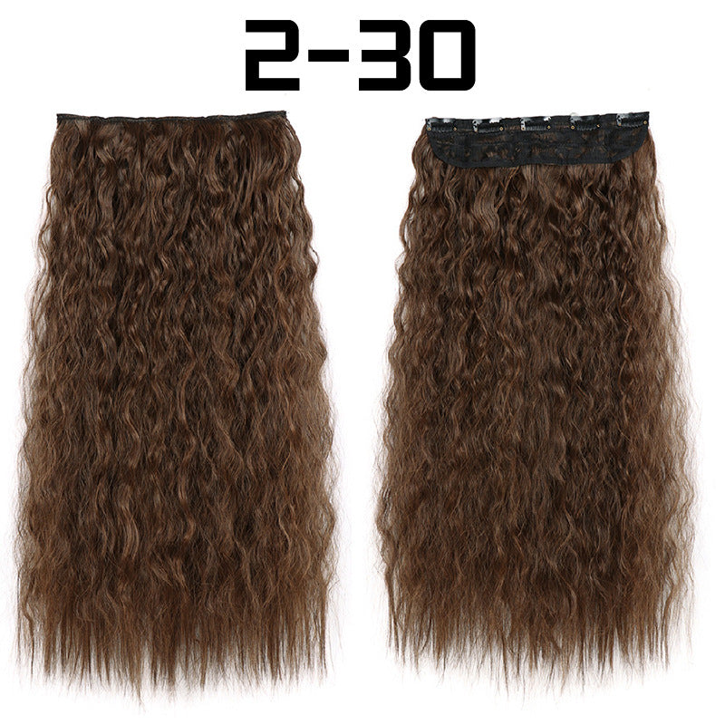 22-Inch Long Curly Synthetic Hair Extensions – Bulk Braiding Hair for Natural Styles