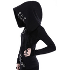 Long-Sleeve Ring-Detail Hoodie