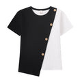 Irregular Contrast Short Sleeve T-Shirt