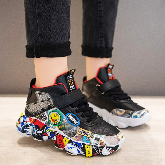Kids’ Cartoon Hook-and-Loop Trainers