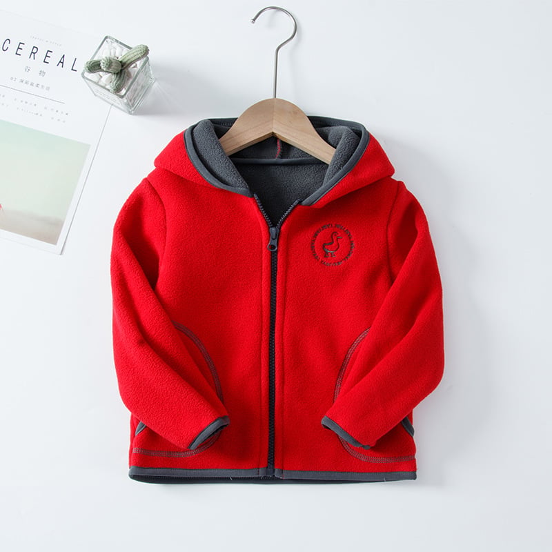 Kids' Hooded Polar Fleece Cardigan Set