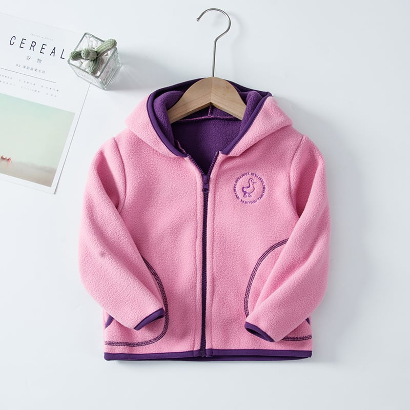 Kids' Hooded Polar Fleece Cardigan Set