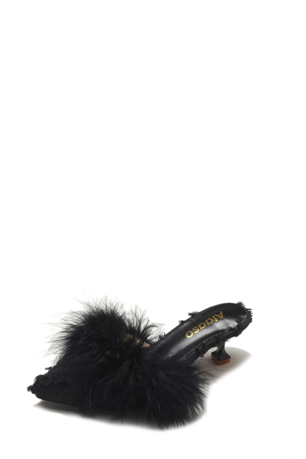 Pointed Toe Furry Stiletto Shoes for Women