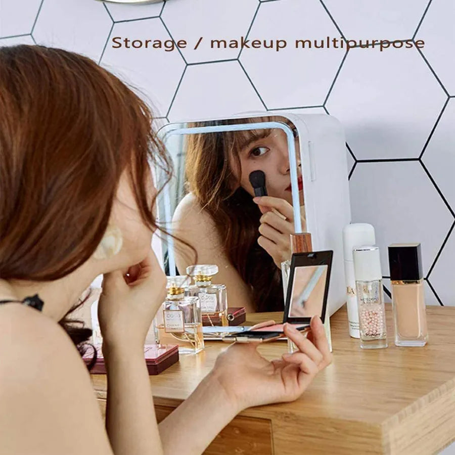 Mini Réfrigérateur Portable de Maquillage – Réfrigérateur pour Soins de la Peau et Cosmétiques