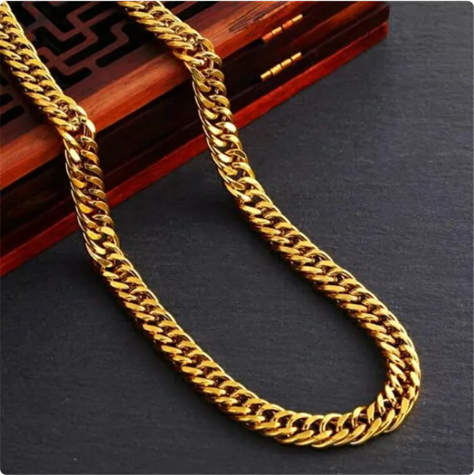 Collier homme plaqué or 18 carats