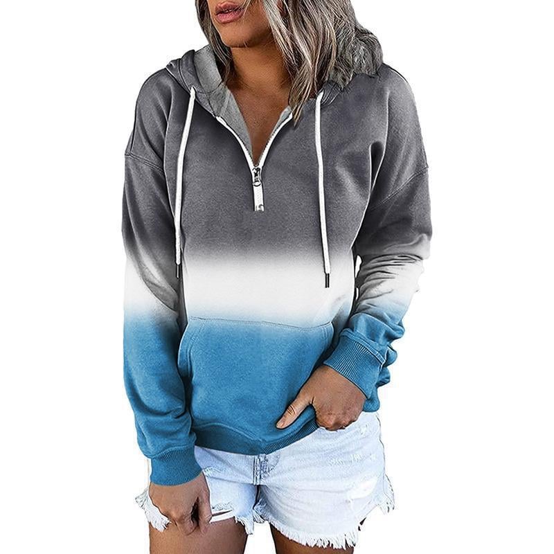Hooded Drawstring Long Sleeve Women's Sweatshirt