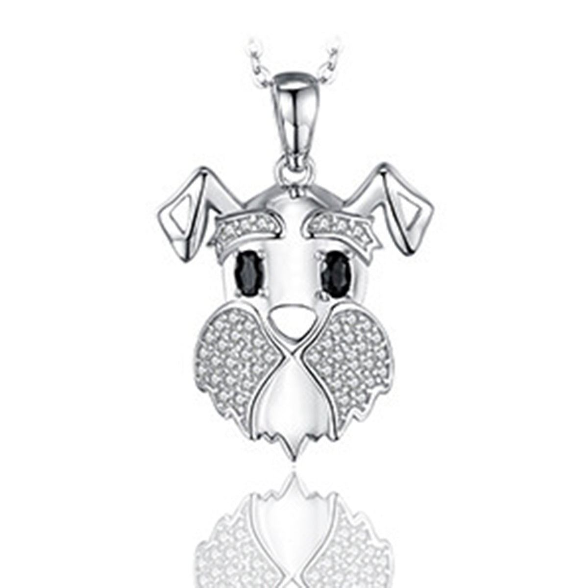 Sterling Silver Dog Pendant Necklace