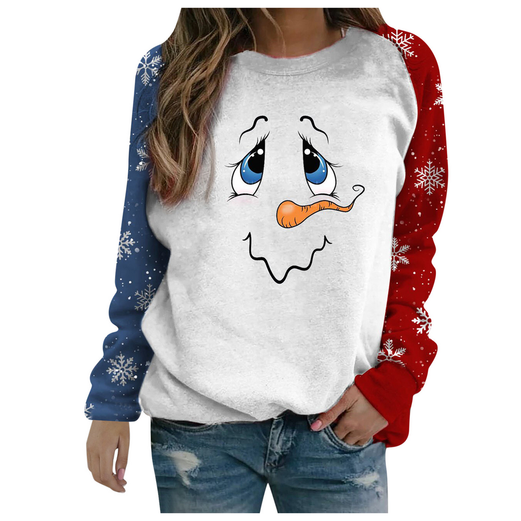 Women's Christmas Print Pullover Top