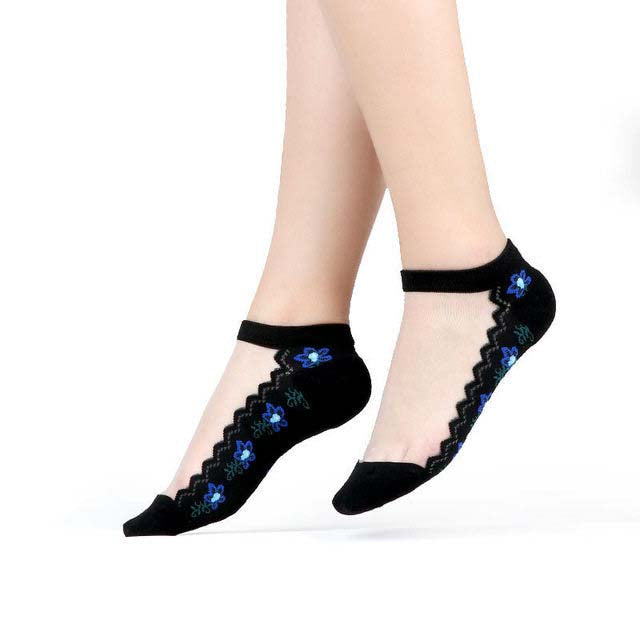 Women's Sheer Lace Mesh Ankle Socks