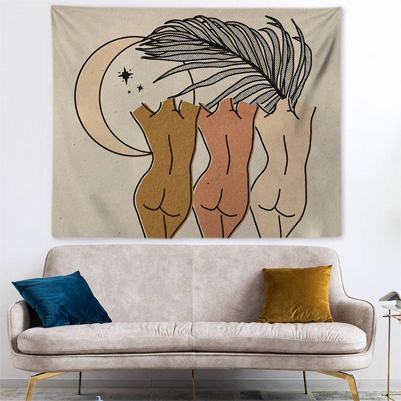 Tenture murale vintage minimaliste – Décoration chambre et salon