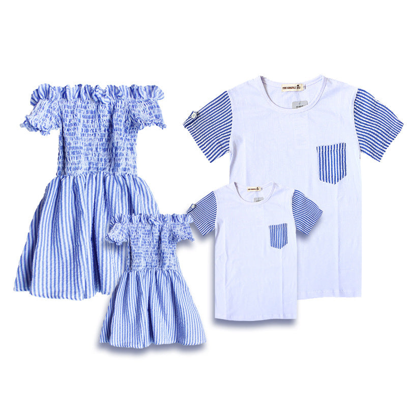 Family Matching Summer Outfits – Cotton T-Shirts & Dresses for Parents & Kids