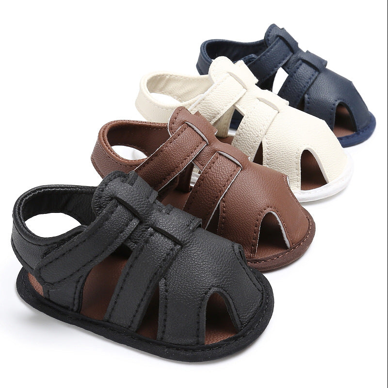 Baby Sandalen mit geschlossener Zehenpartie und rutschfester Sohle