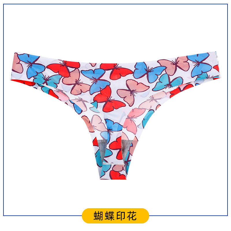 Women's Printed Low-Waist T-Back Underwear