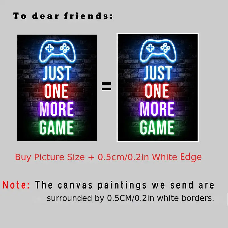 Gamer-Zitate Leinwandposter für moderne Raumdekoration (ohne Rahmen)