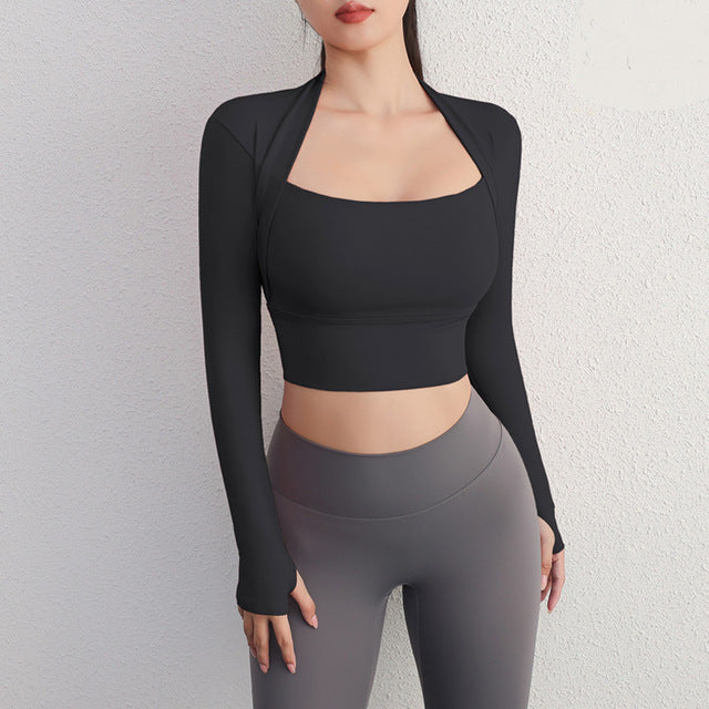 Falsches zweiteiliges Yoga-Top – Sportbekleidung für Damen