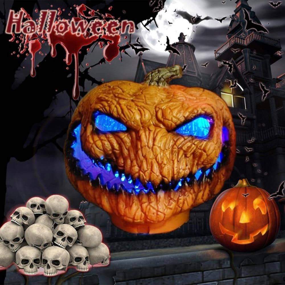 Halloween Pumpkin Lantern & Decor - Spooky Tabletop Ornament