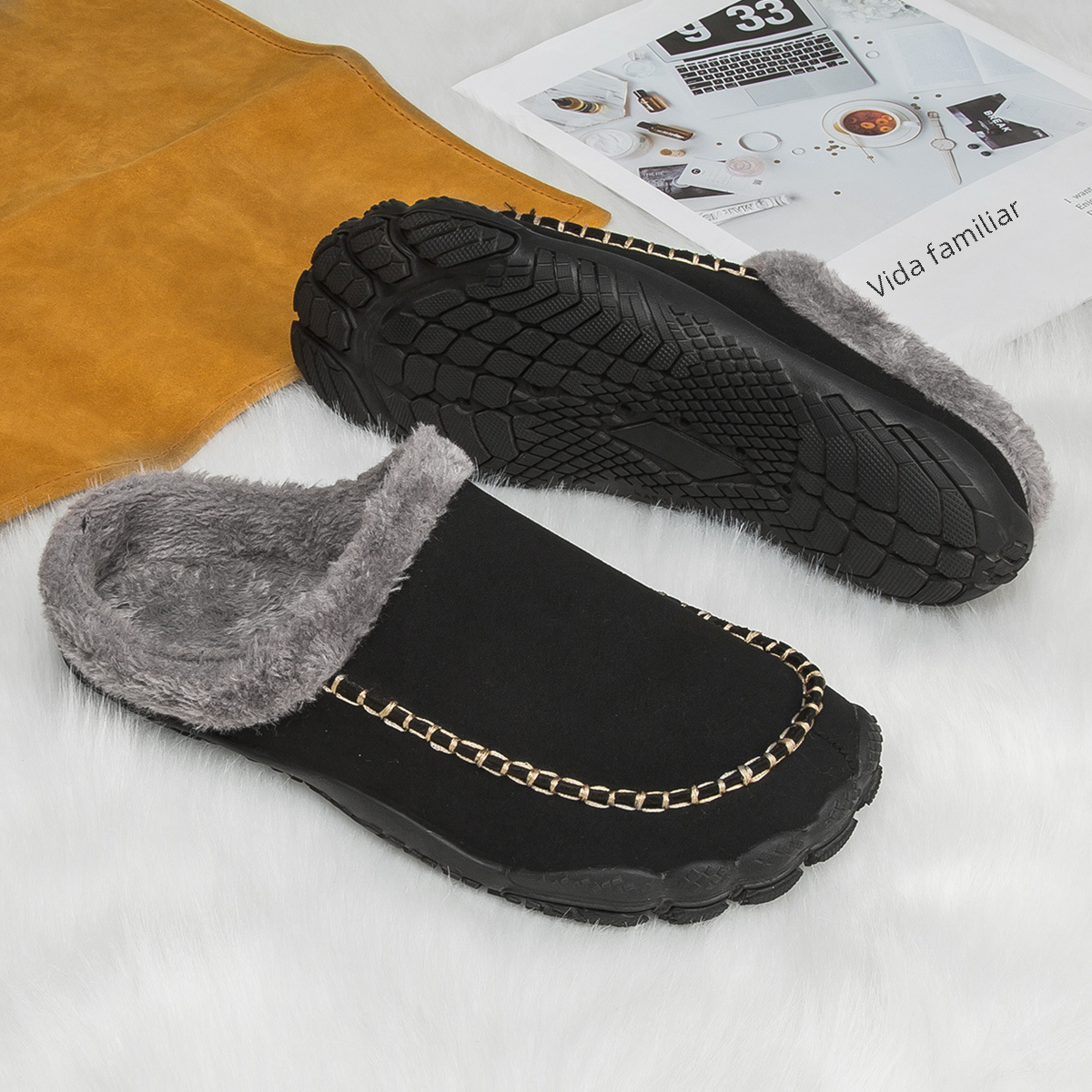 Men’s Plush Indoor Slippers