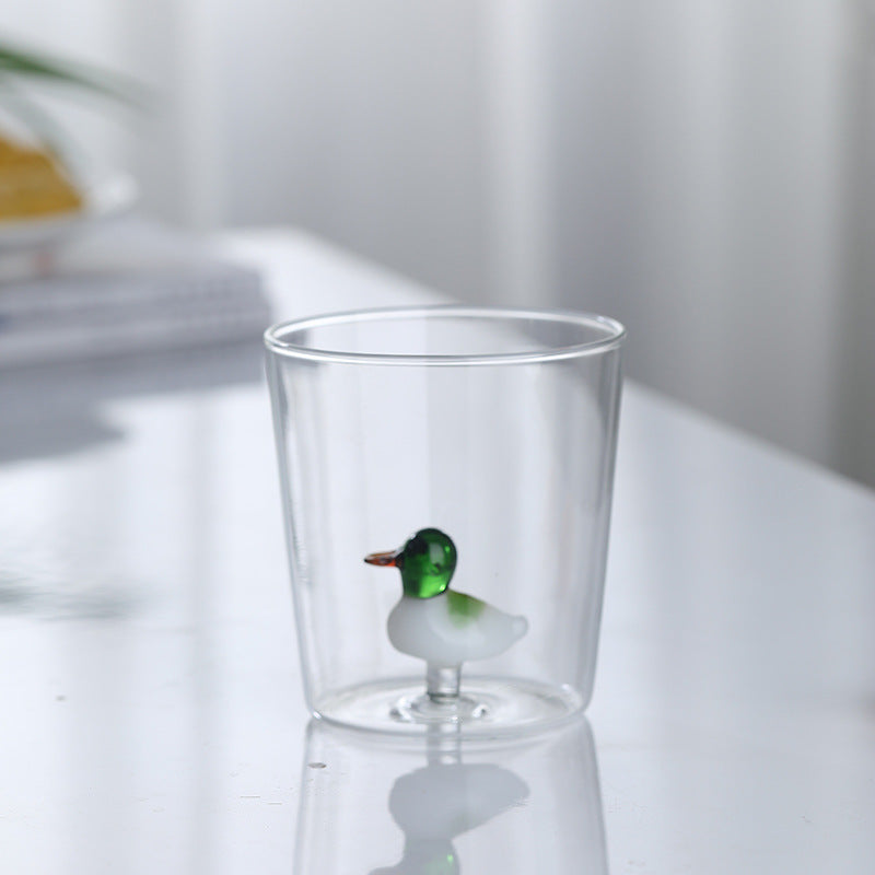 3D-Tier-Glastasse | 300ml Süße Bauernhof-Tierm-Tasse