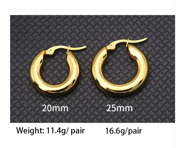 Women's Glossy Hoop Earrings