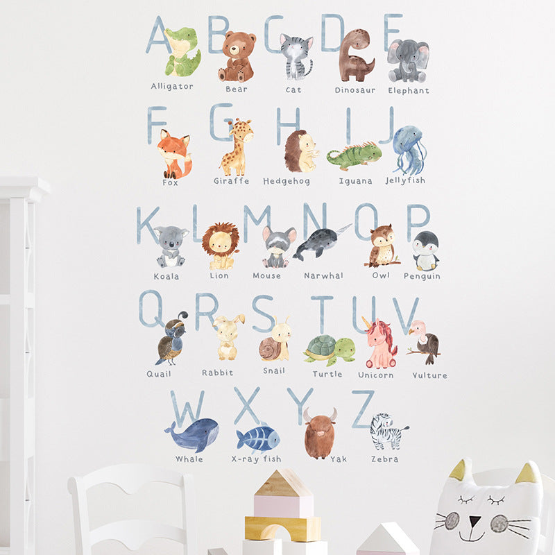 Tier-Buchstaben-Wandtattoo für die Dekoration des Kinderzimmers
