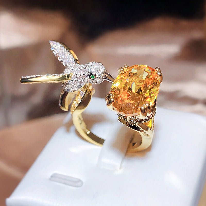 Adjustable Hummingbird Ring
