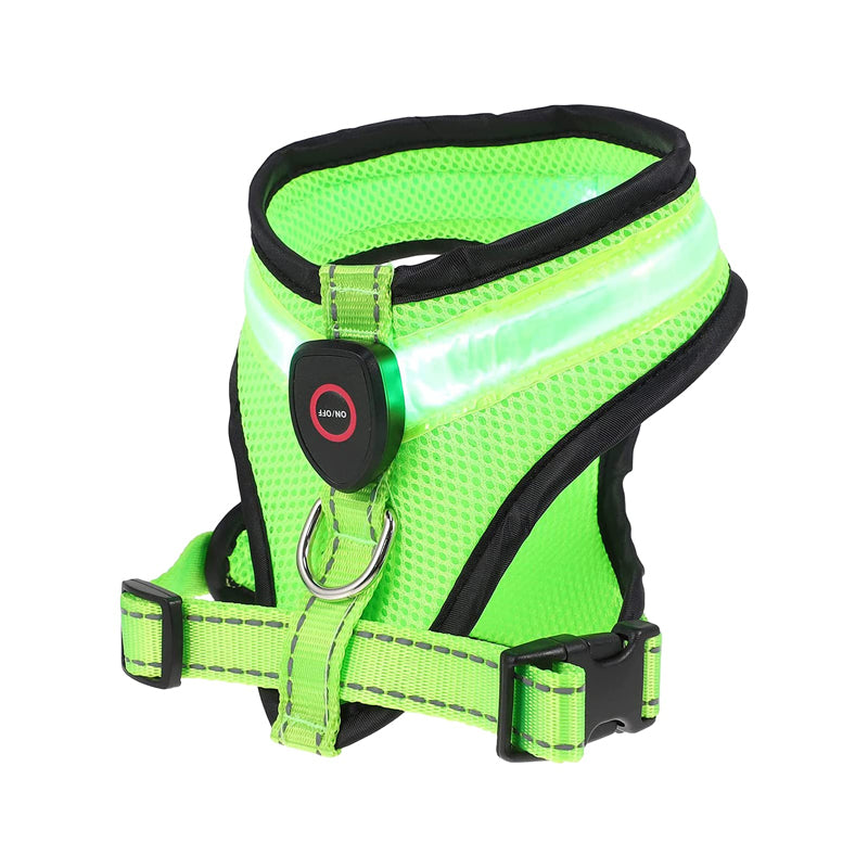 Wiederaufladbares LED-Mesh-Hundegeschirr — USB-Leuchtweste für Hunde