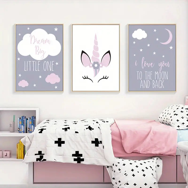 Magic Touch ungerahmtes Leinwandposter für das Babyzimmer eines Mädchens