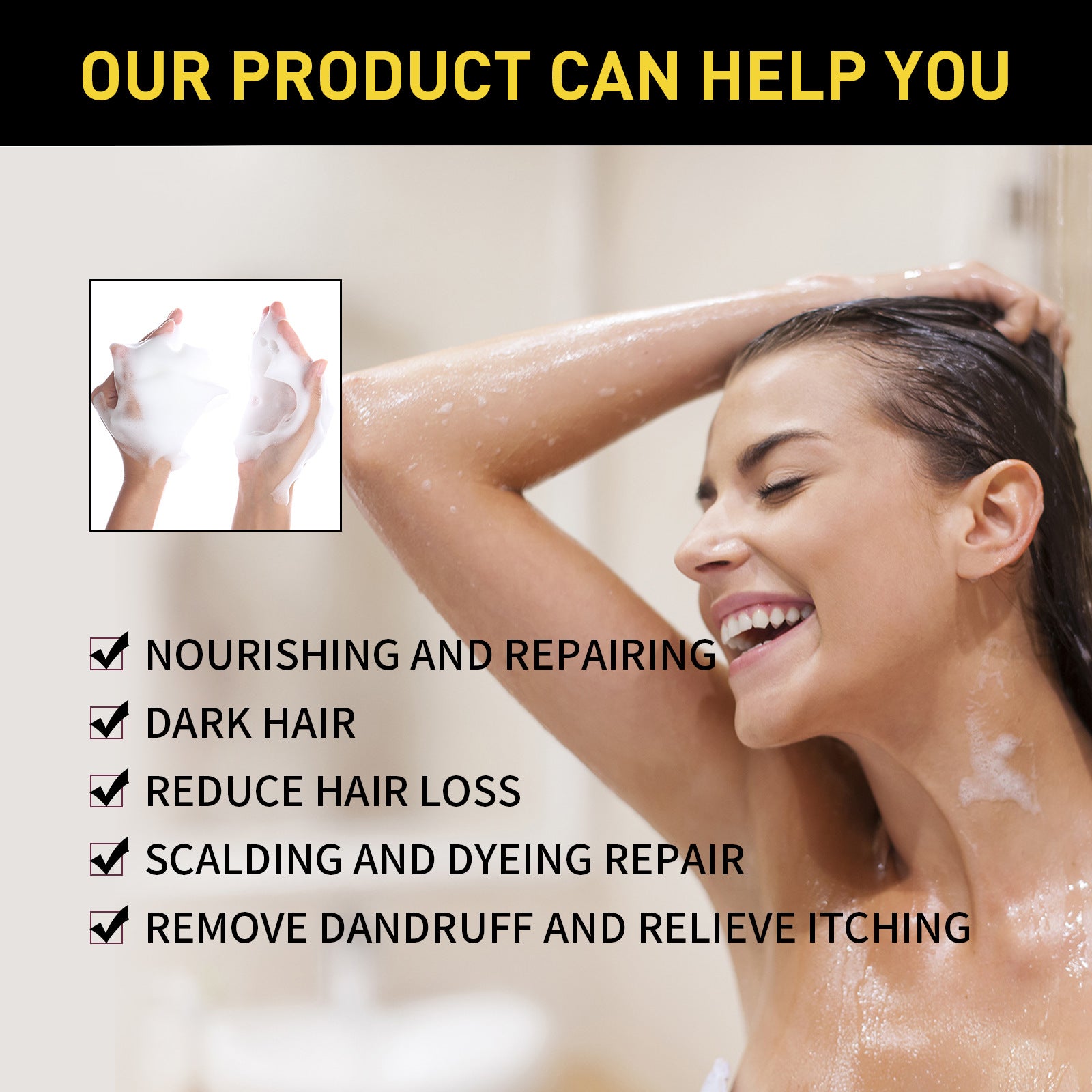 EELHOE Herbal Shampoo with Fo-Ti Essence – Natural Hair Darkening & Nourishing Care
