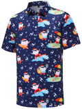 Men's Christmas Santa Golf Polo Shirt