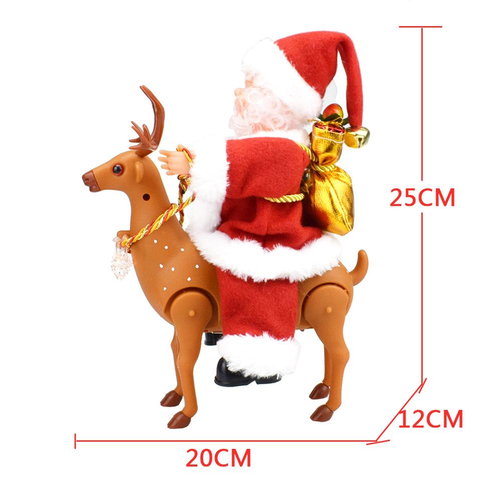 Electric Santa Riding Reindeer Figure – Christmas Decoration