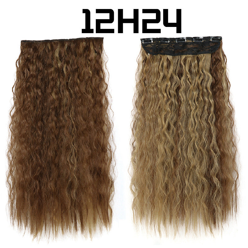 22-Inch Long Curly Synthetic Hair Extensions – Bulk Braiding Hair for Natural Styles
