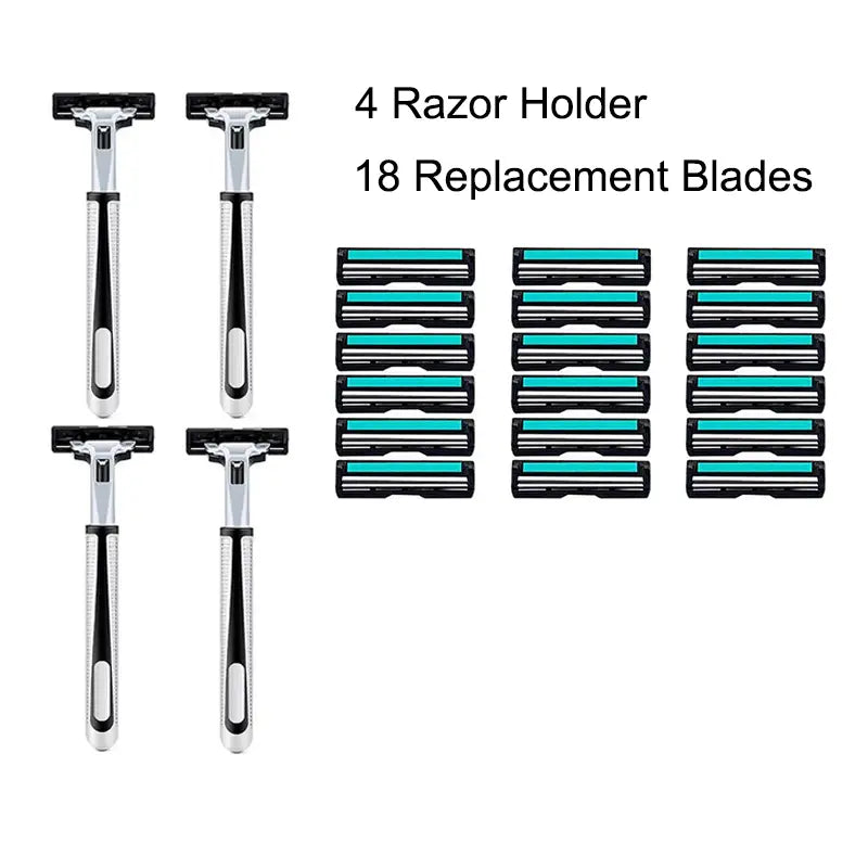 Manual Razor Shave Set with Replacement Blades