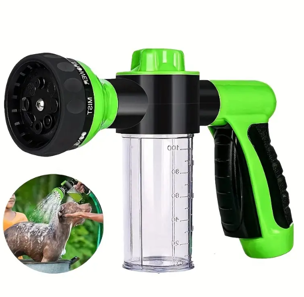 Pet Dog Wash Outdoor | High-Pressure Shower Sprayer & Grooming Brush