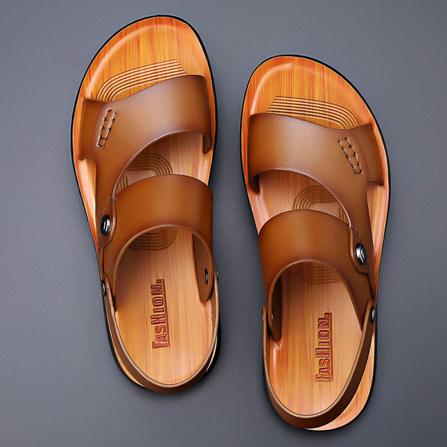 Men's Leather Sandals for Outdoor & Beach