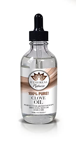 Ethereal Nature 100% Pure Clove Oil – Aromatherapy, Skin & Hair Care, 4 fl oz