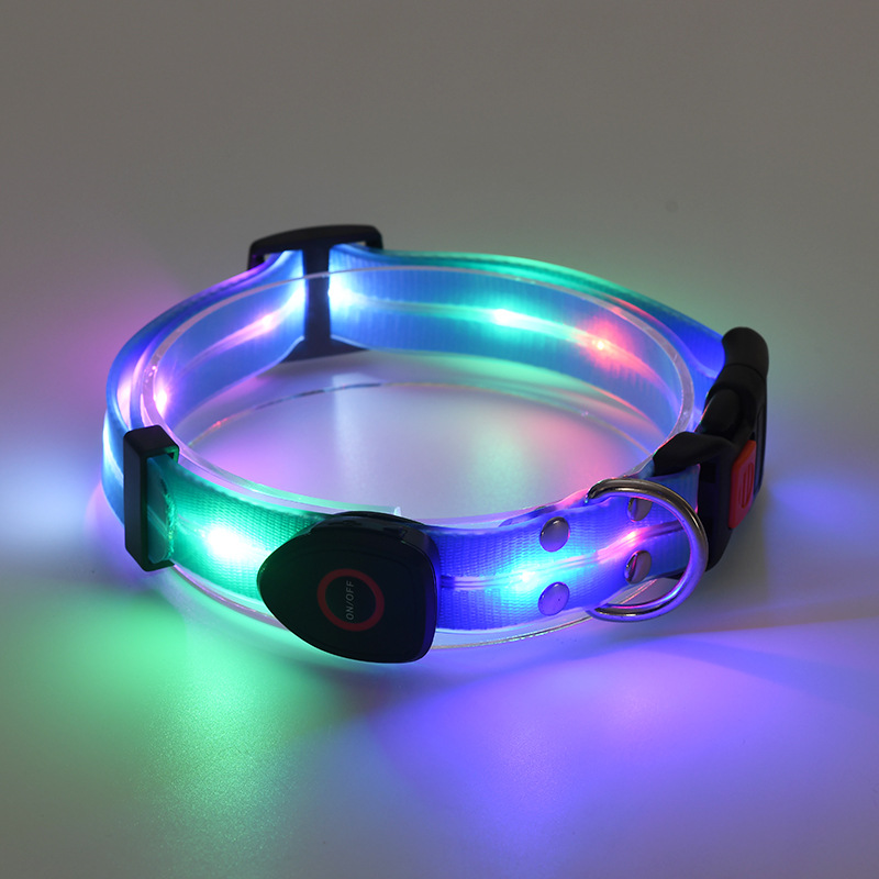 USB Rechargeable LED Dog Collar and Lead Options