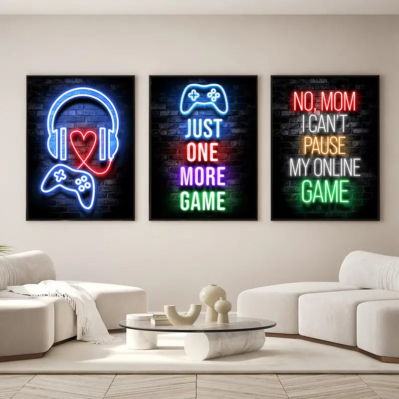 Gamer-Zitate Leinwandposter für moderne Raumdekoration (ohne Rahmen)