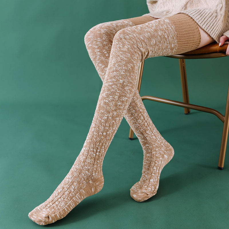 Women's Knee-High Cotton Socks – Warm & Slim Fit