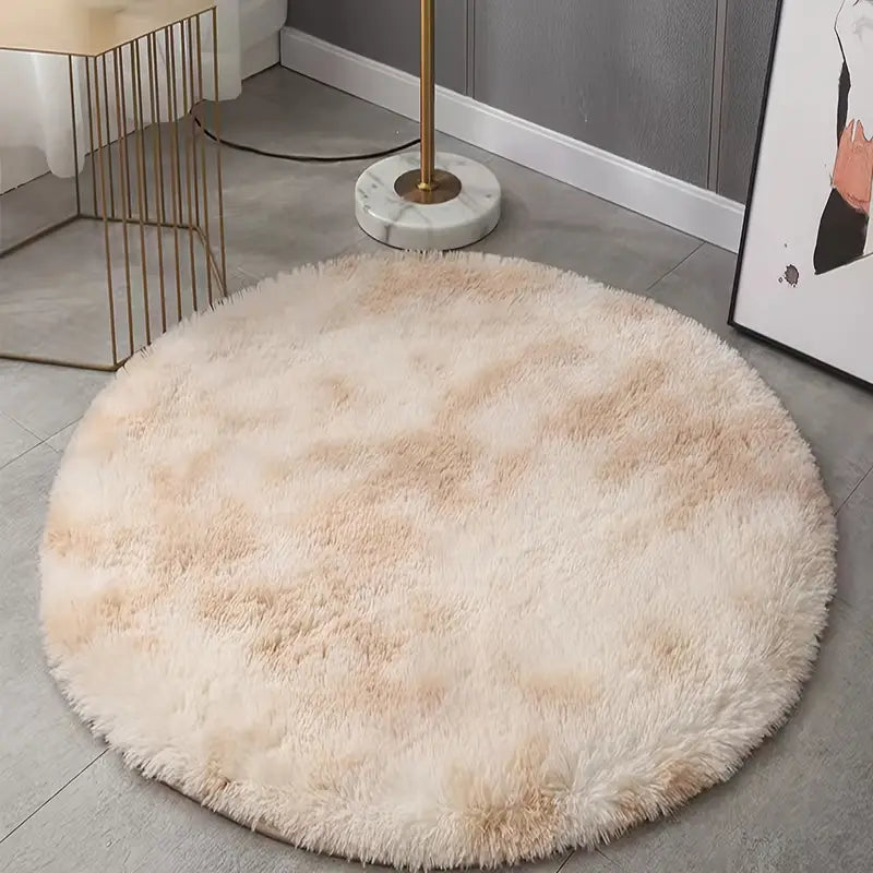 Runder Plüschteppich für Wohnzimmer-Dekoration (80 cm)