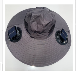 Solar-Powered Fan Hat with USB Charging