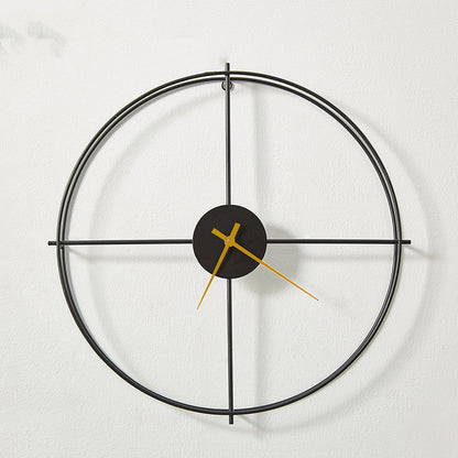 Nordic Style Iron Wall Clock for Living Room Decor