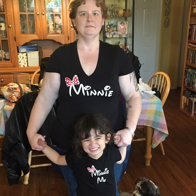 Mother-Daughter Matching Summer T-Shirts – Soft Modal Short Sleeve Tee in Black