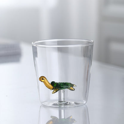 3D Animal Glass Cup | 300ml Cute Farm Animal Mug