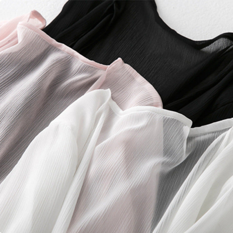 Women's Long-Sleeve Chiffon Cardigan